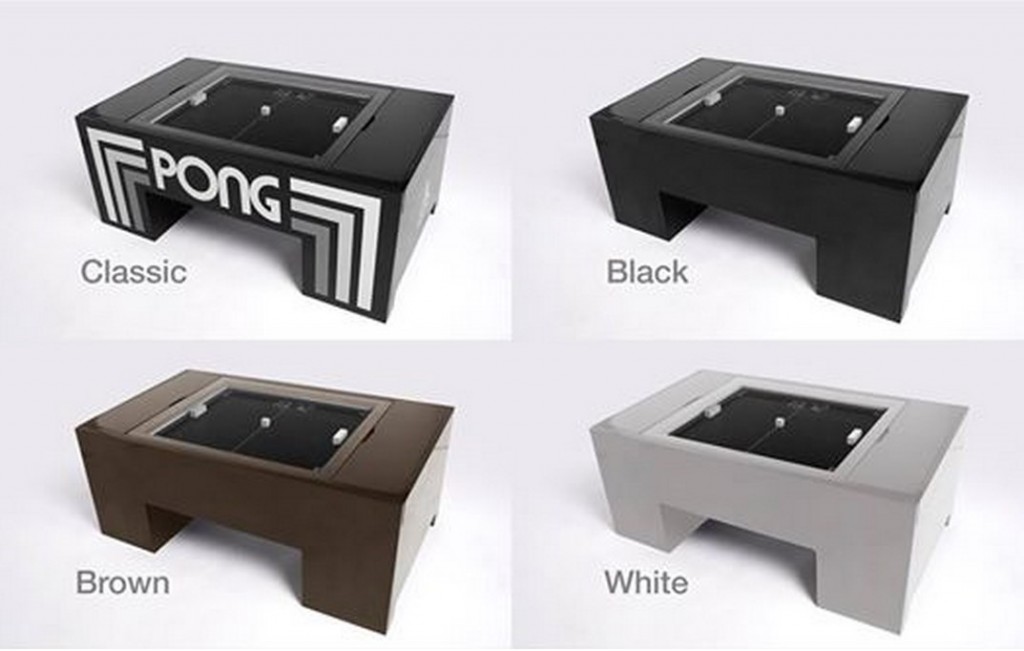 Les 4 versions de la table basse PONG
