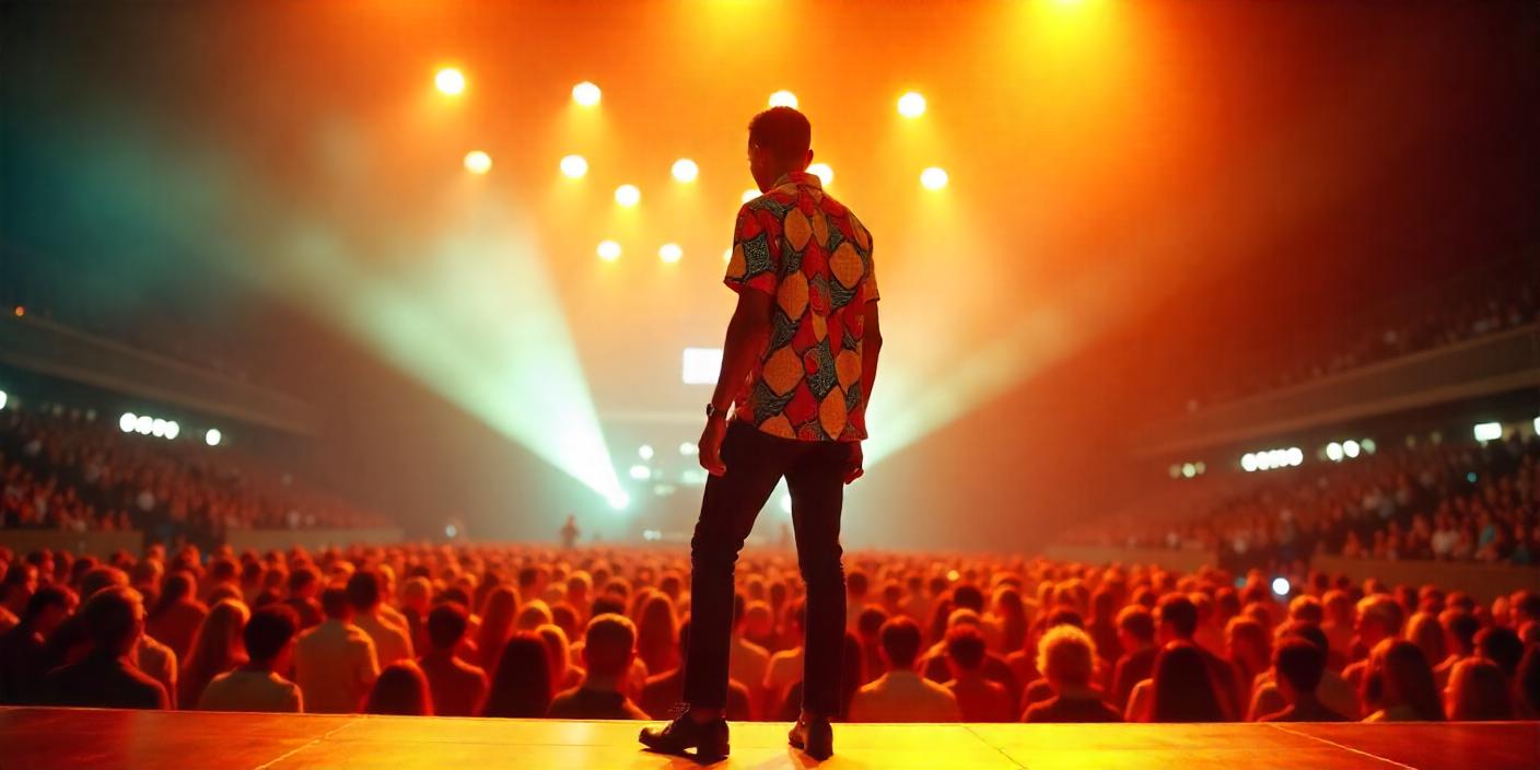 Portrait de Stromae, artiste belge reconnu pour ses innovations musicales