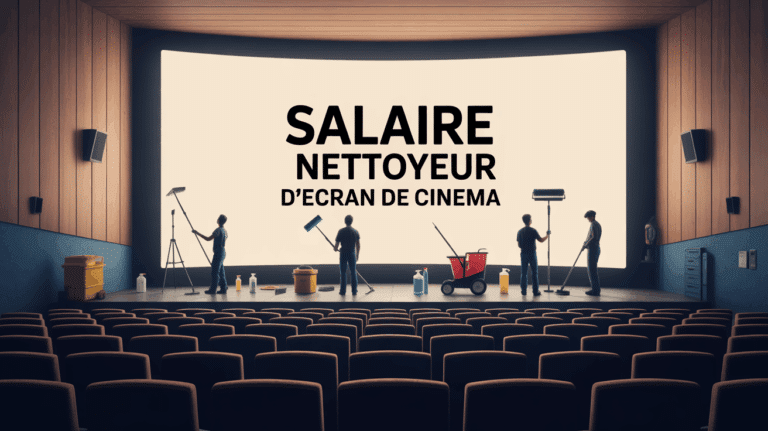 salaire nettoyeur ecran cinema silhouettes outils nettoyage