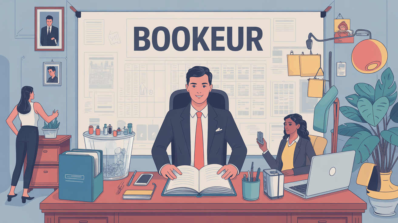 Image bookeur métier bureau carnet planning