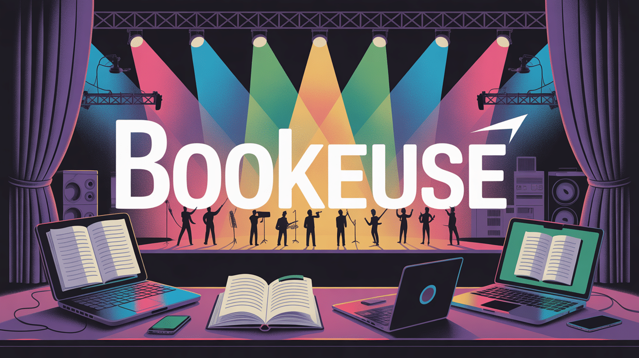 illustration d'une bookeuse sur scène musicale
