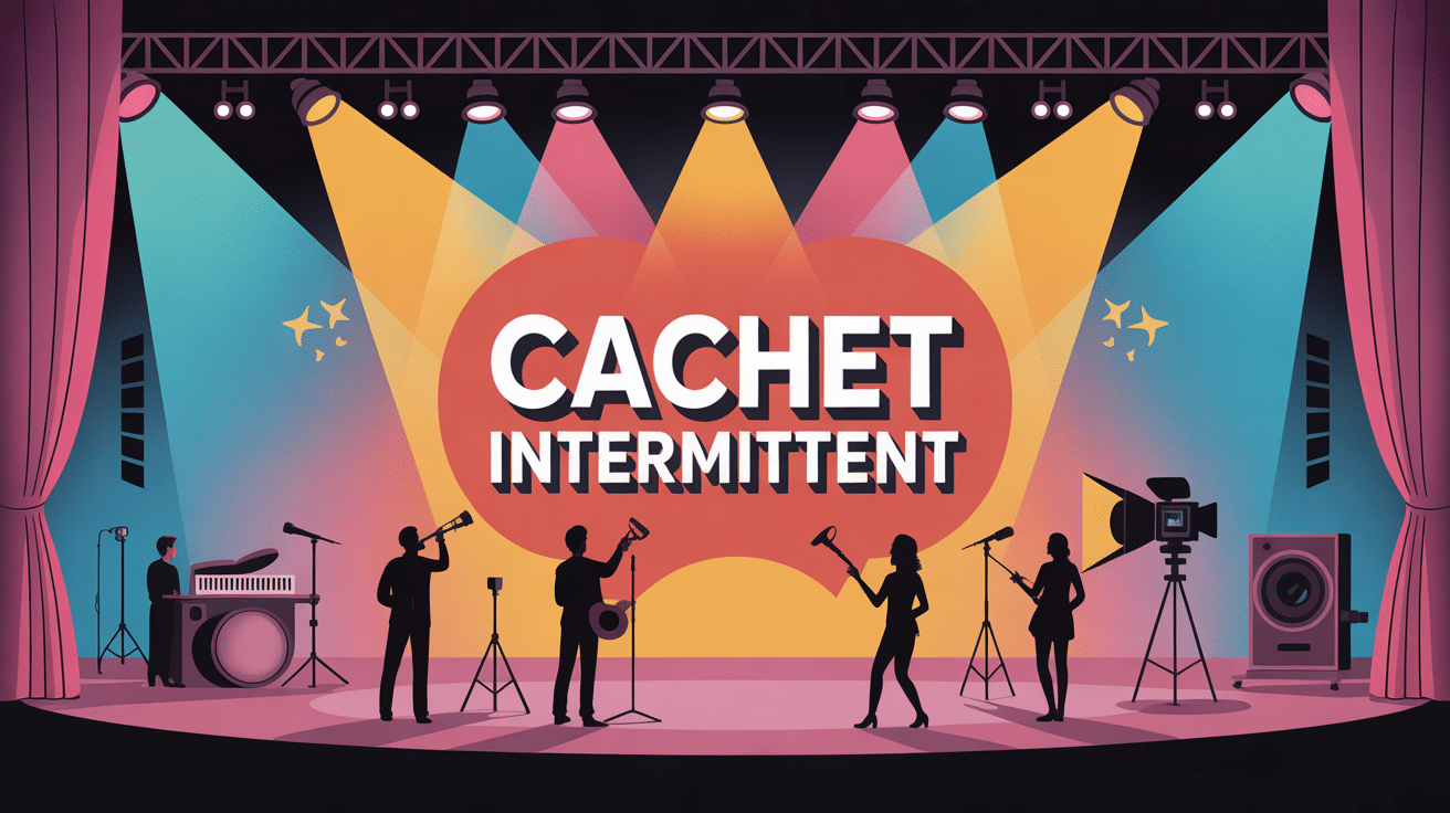 illustration cachet intermittent artistes scene audiovisuel