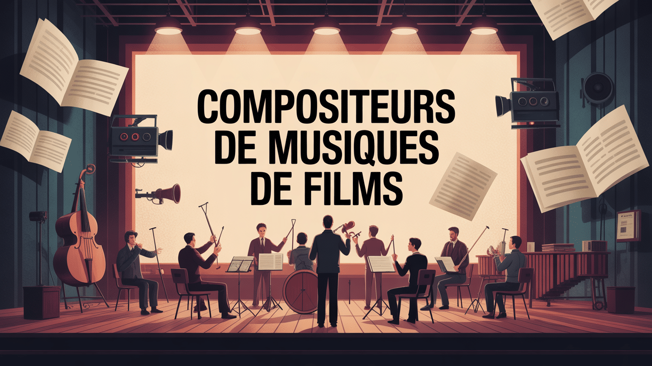 illustration orchestre cine compositeurs pellicule
