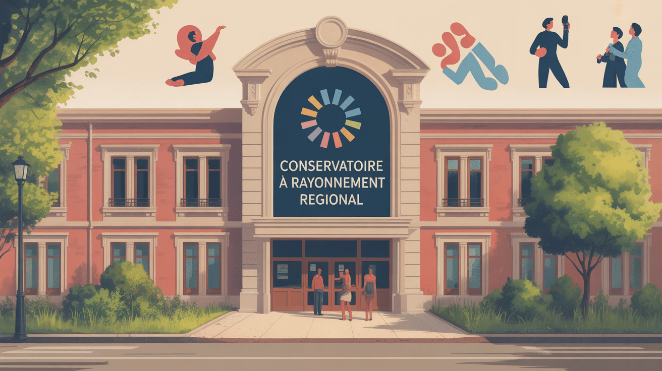 illustration facade conservatoire a rayonnement regional accueil