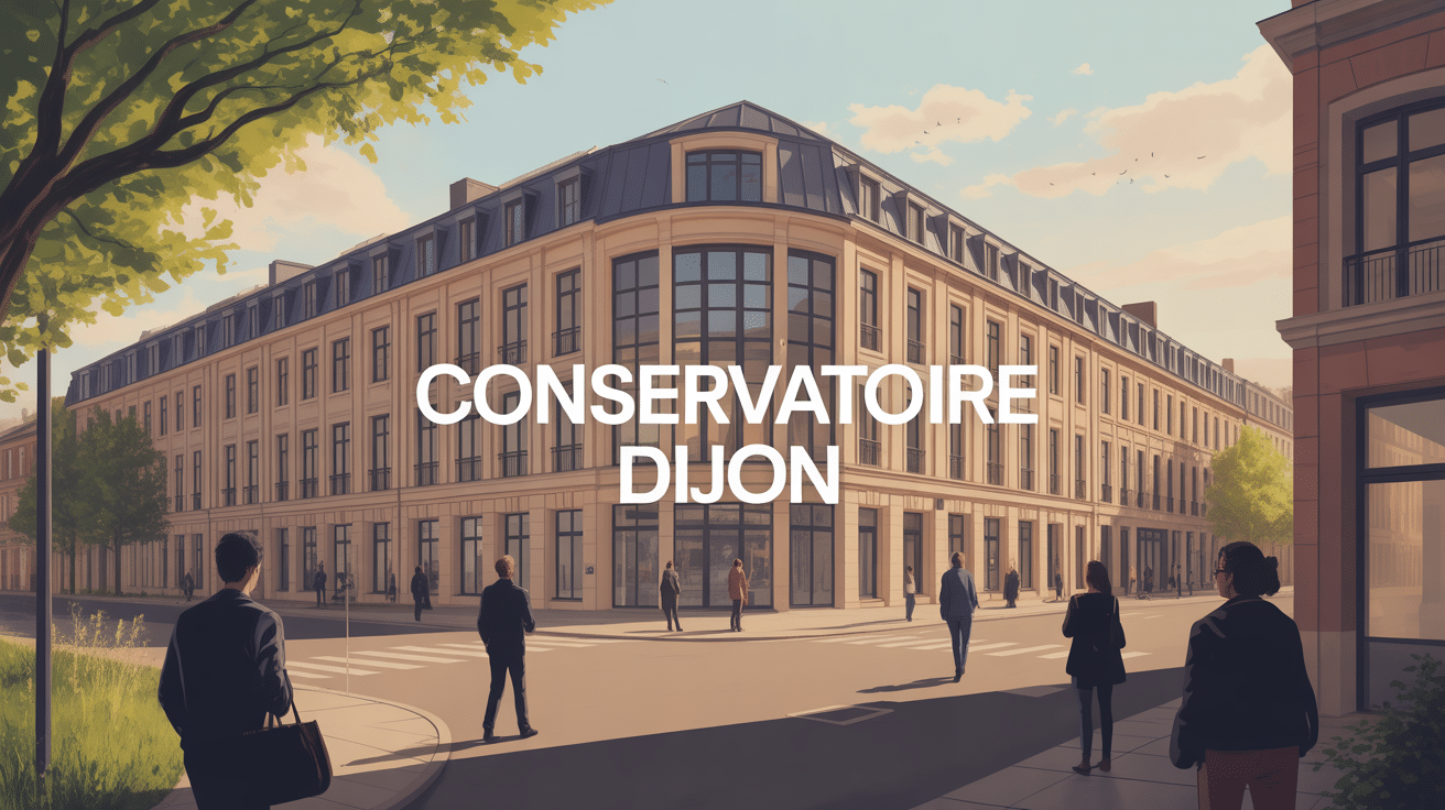 Entrée du Conservatoire Dijon adultes familles passionnés