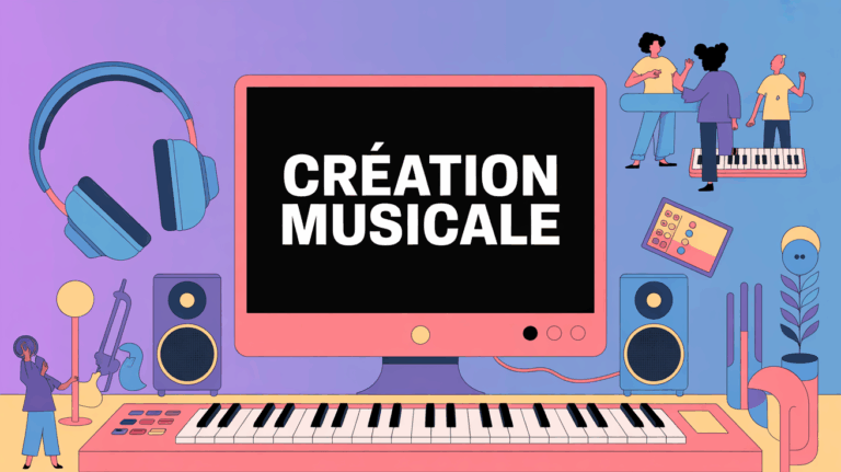 ecran ordinateur creation musicale adulte