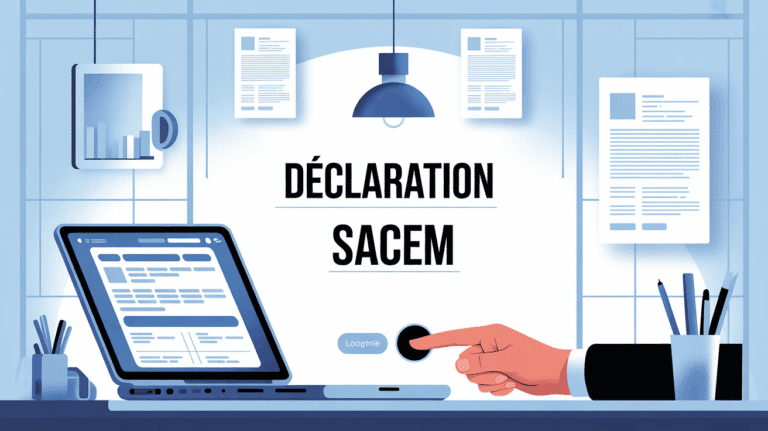 Bureau lumineux déclaration SACEM formulaire en ligne