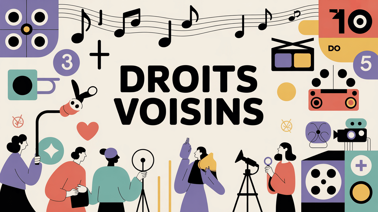 illustration scene artistique droits voisins