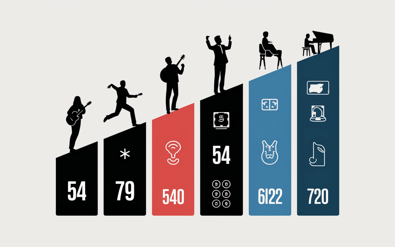 Graphique économie 2024 artiste musical chiffres