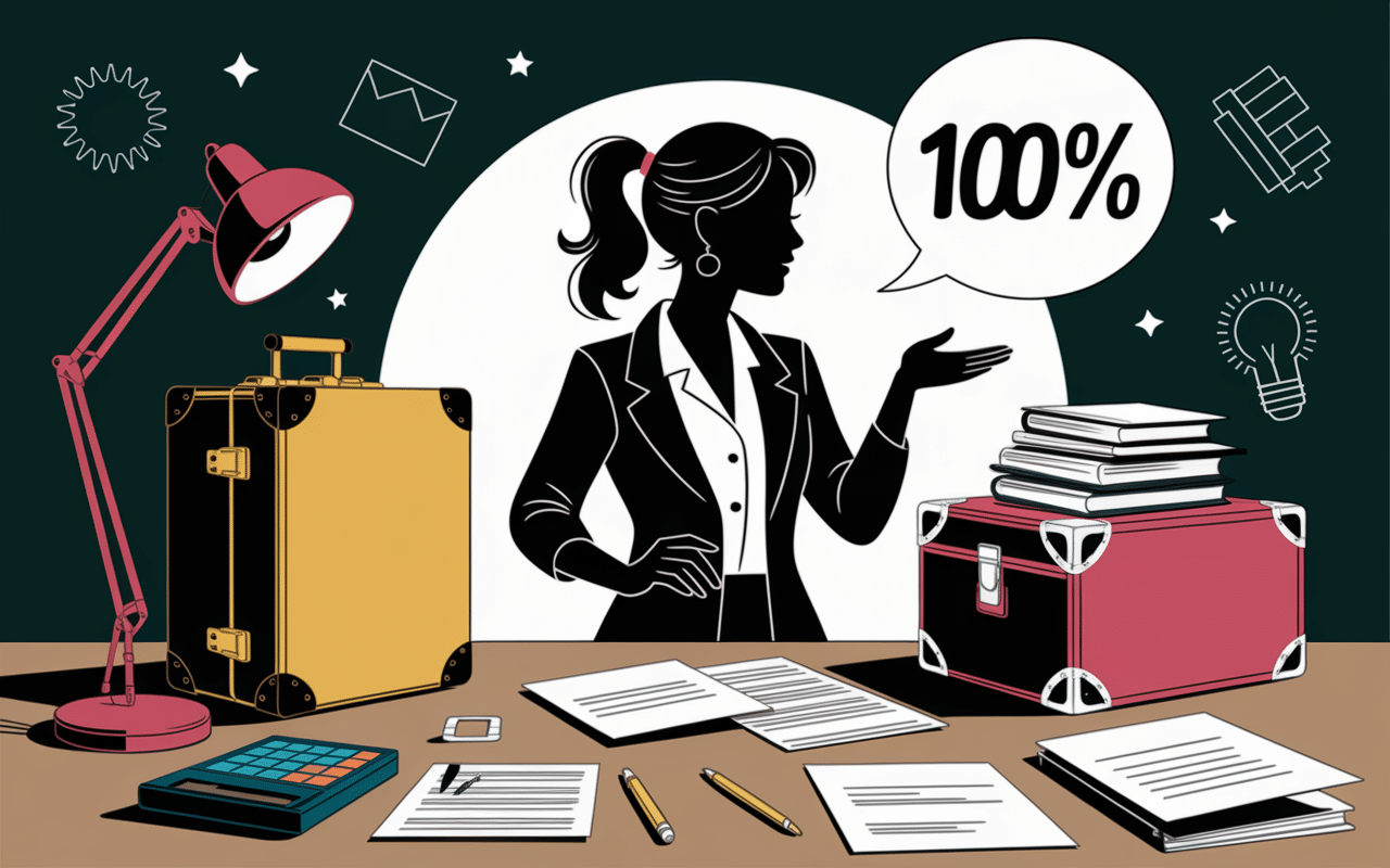 bookeuse organisant planning et valises de spectacle