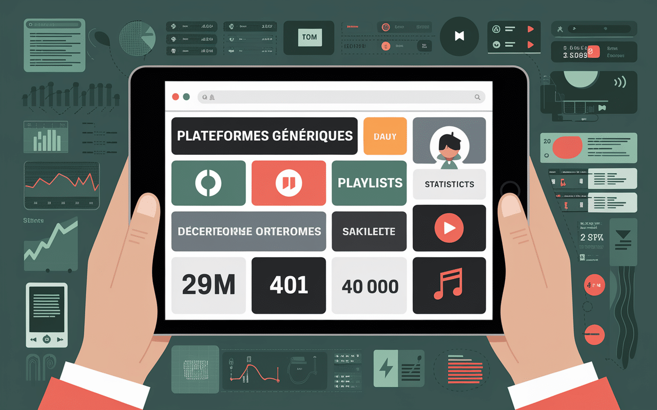 Comparatif plateformes musique sans droit d'auteur infographic
