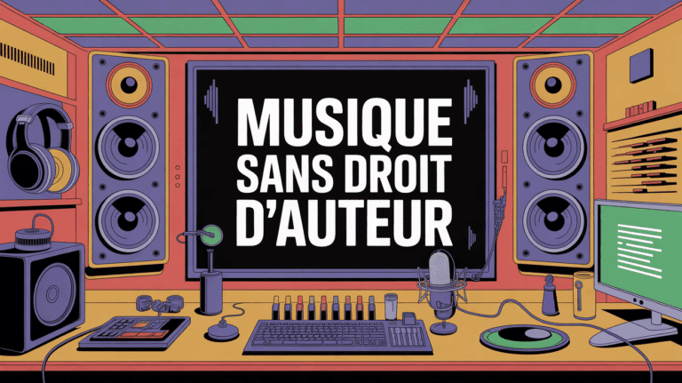 Illustration studio musique sans droit d'auteur moderne dynamique