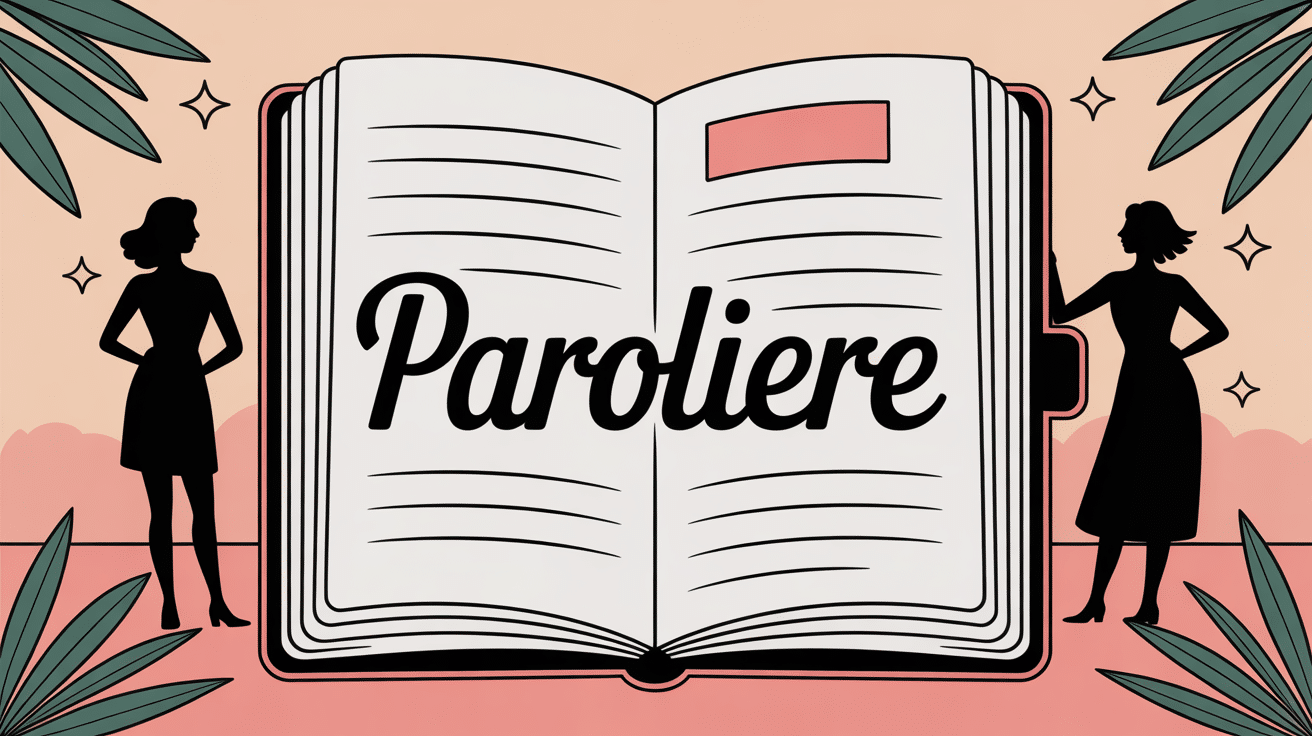 Image carnet parolière avec mots chanson