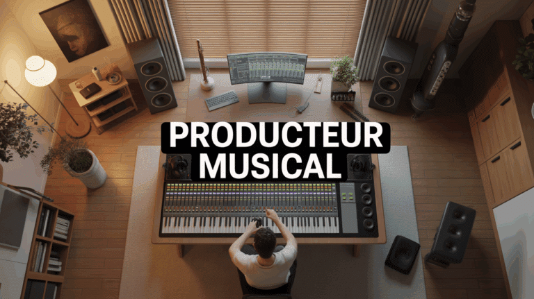 studio de producteur musical vue generale mixage