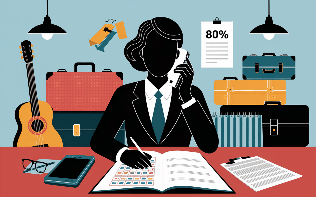 bookeuse professionnelle avec calendrier et contrats