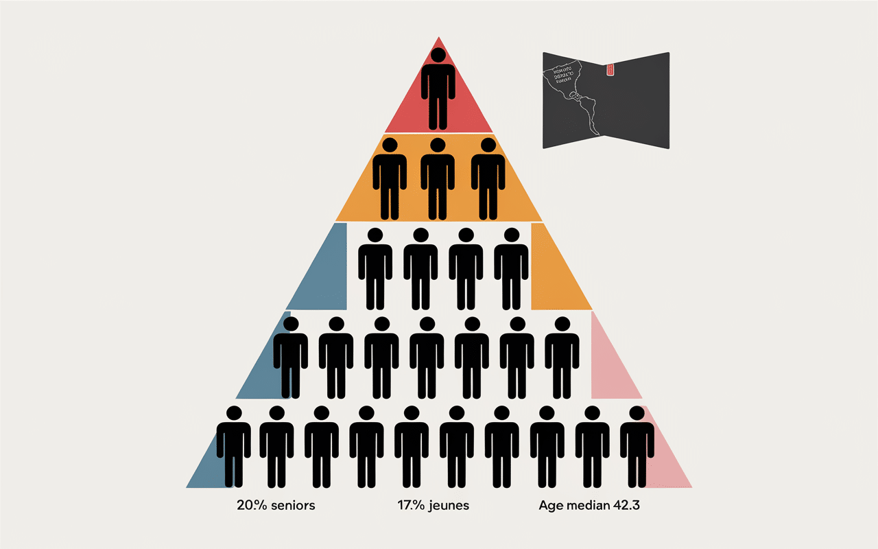 Pyramide des âges démographie France 2025