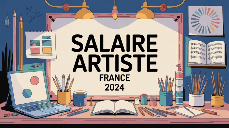 salaire artiste france 2024 visuel atelier artistique stylise