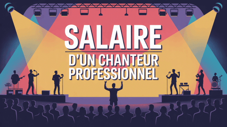 Illustration scene concert salaire chanteur professionnel