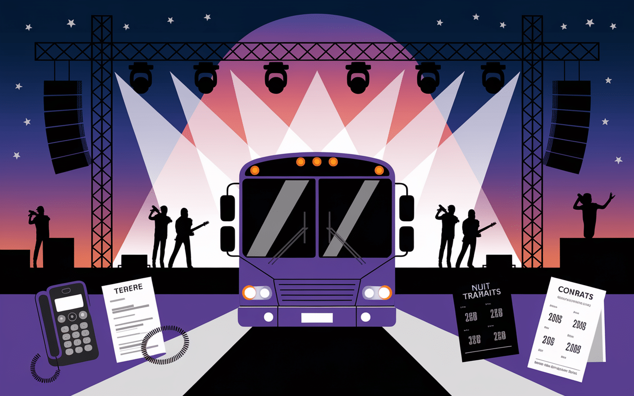 Tour bus scène concert tourneur musique