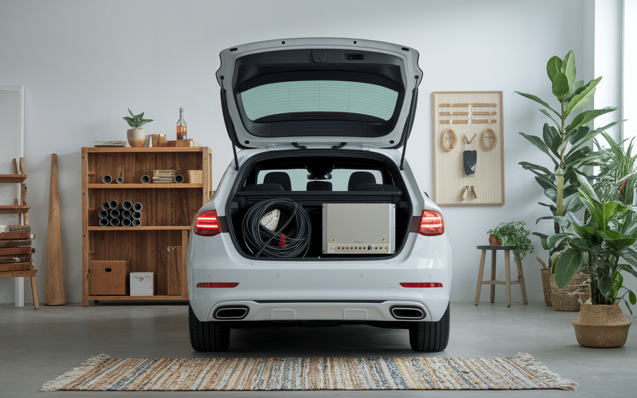 Emplacement ampli et cables recommandés dans coffre voiture