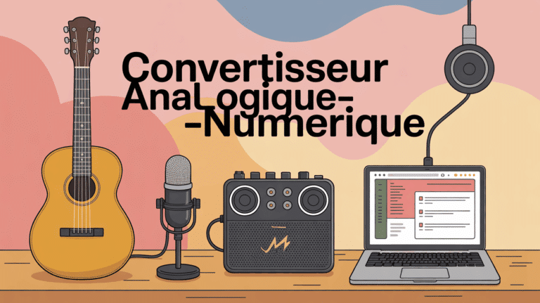 Convertisseur analogique numerique reliant guitare micro ordinateur