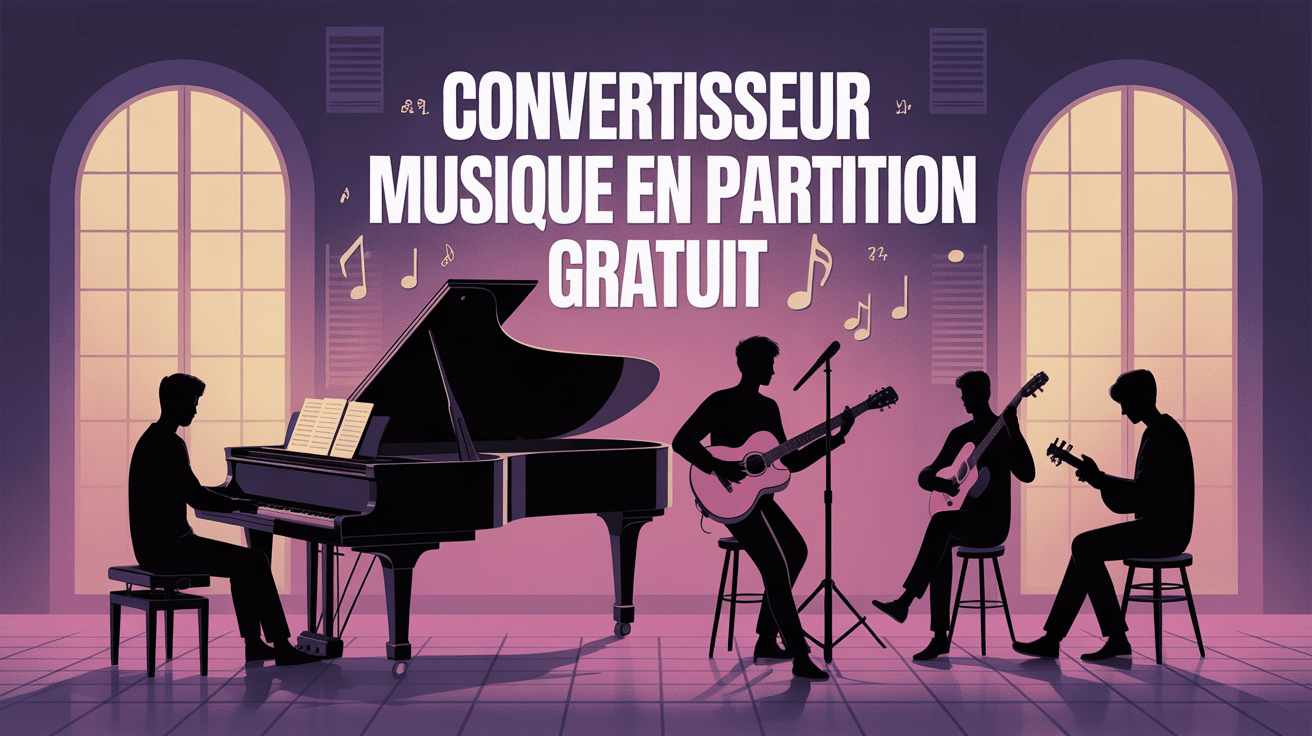 Convertisseur musique en partition gratuit piano guitare