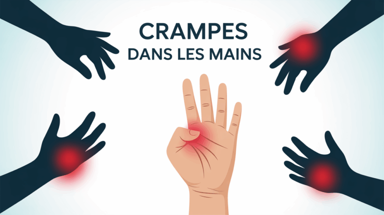 main stylisee crampes douleur lueur rouge
