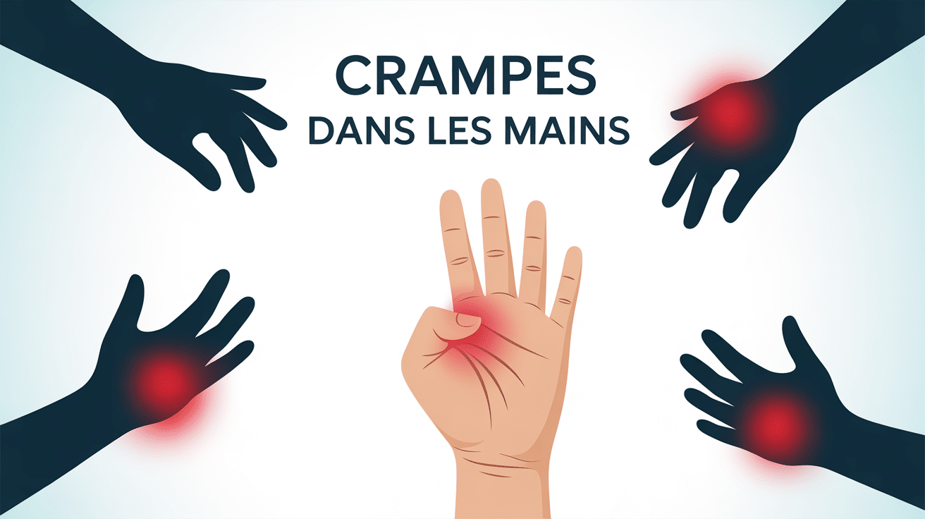 main stylisee crampes douleur lueur rouge