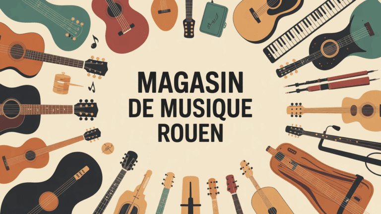 magasin de musique rouen devanture instruments
