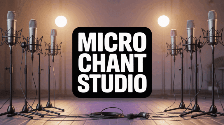 studio enregistrement micro chant accessoires vue ensemble