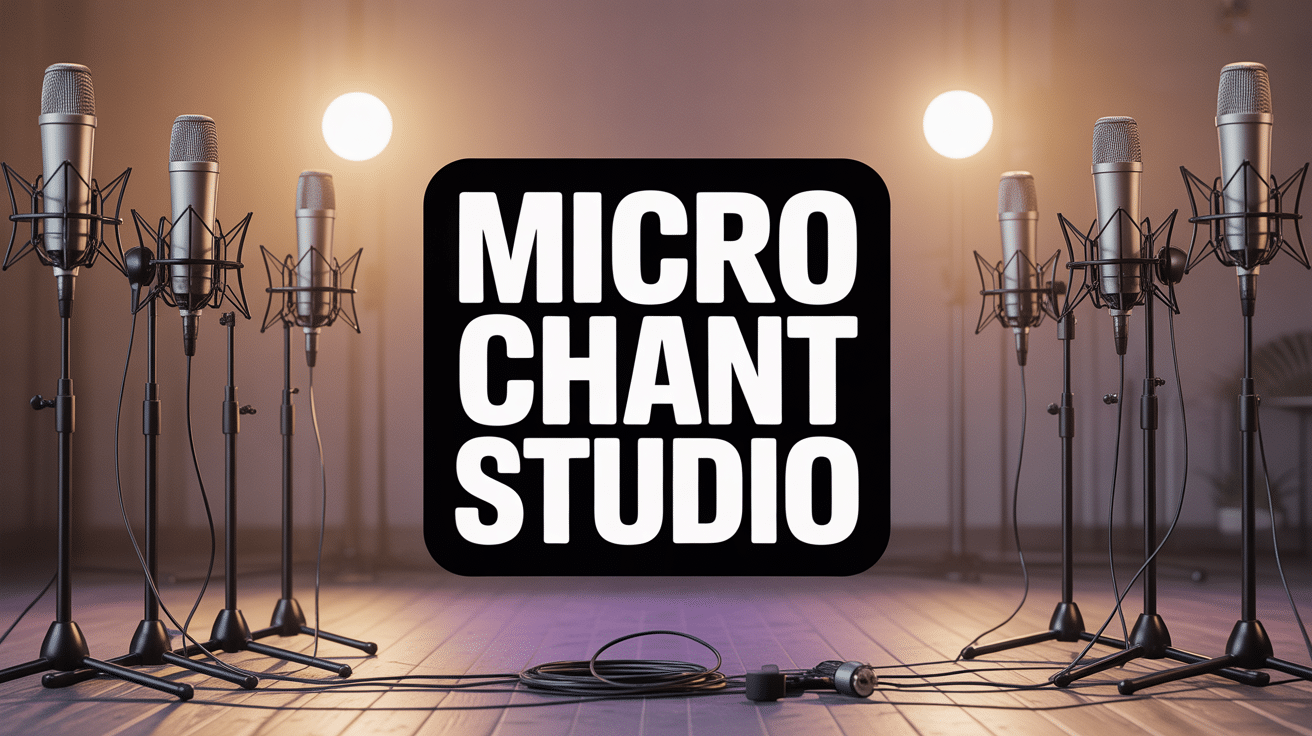 studio enregistrement micro chant accessoires vue ensemble