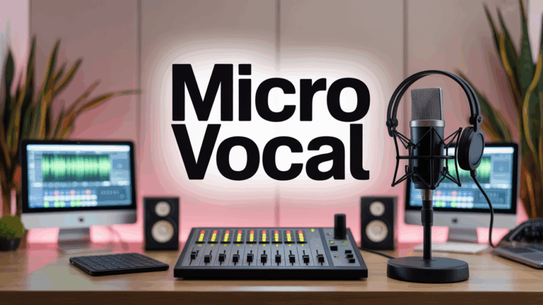 micro vocal sur pied en studio maison lumineux