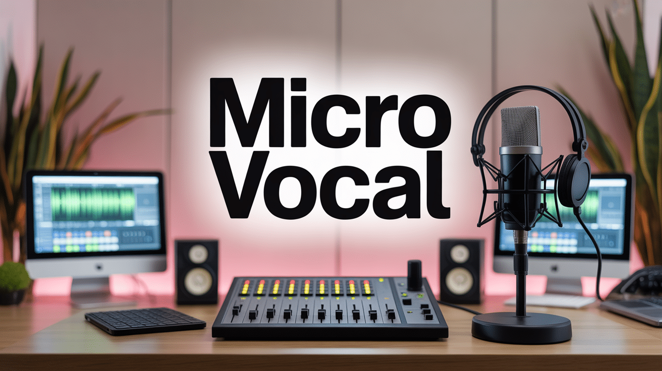 micro vocal sur pied en studio maison lumineux