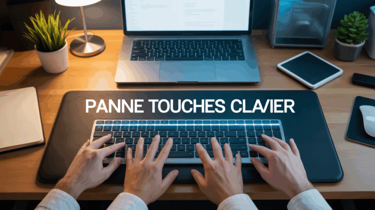 bureau moderne panne touches clavier ordinateur