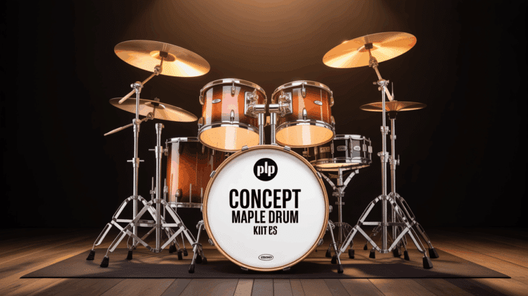 Batterie PDP Concept Maple Drum Kit vue studio sombre