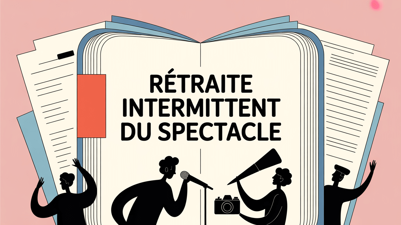 retraite intermittent du spectacle illustration carnet sablier
