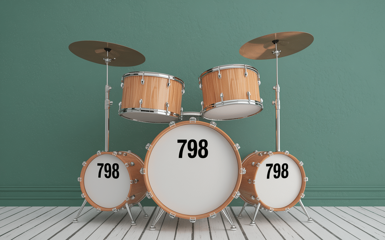 Gros plan batterie Yamaha Stage Custom Birch 5 pièces atelier