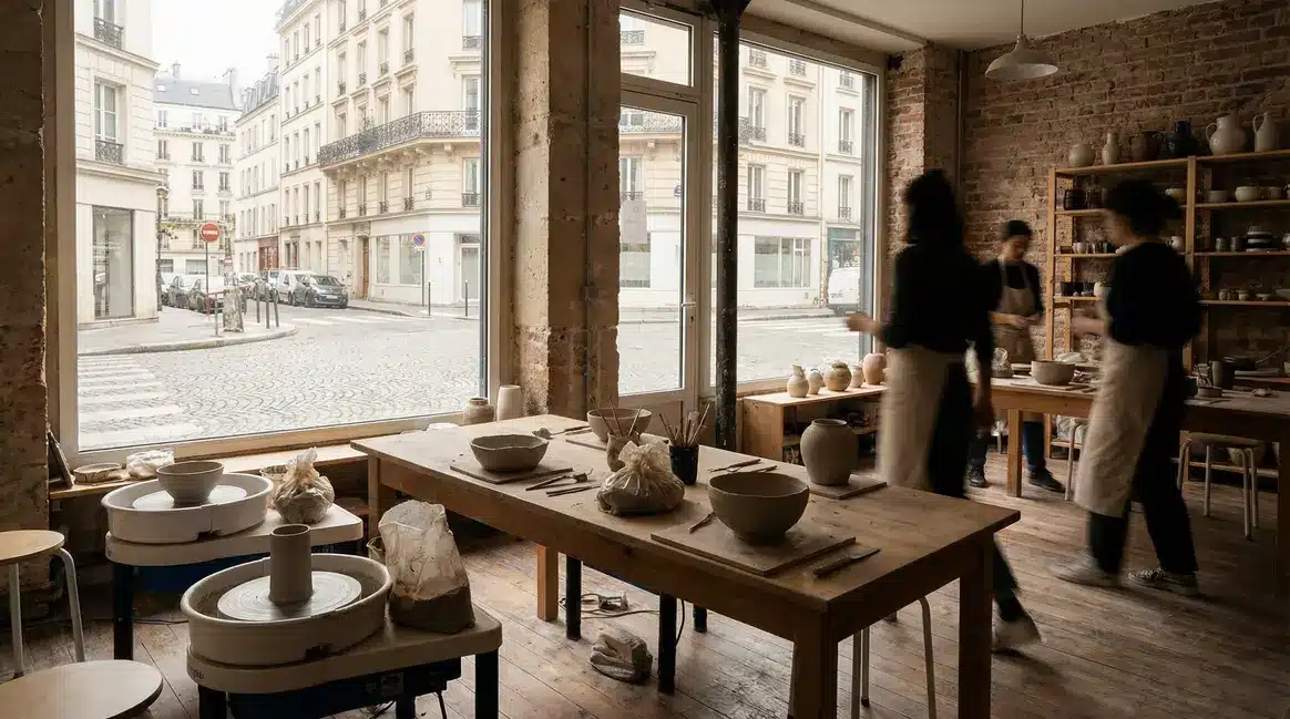 atelier lumineux ceramique paris tables modelage