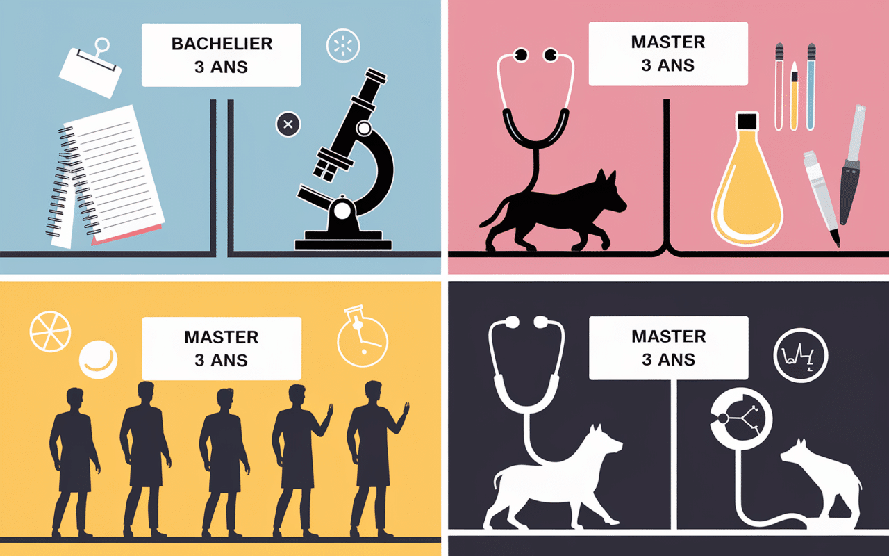 Bachelier master vétérinaire progression blouses animaux Belgique