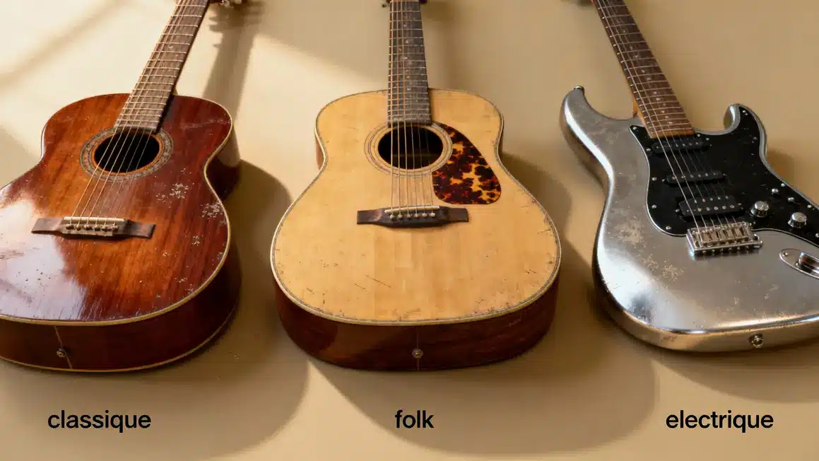 Trois guitares pour bien debuter guitare