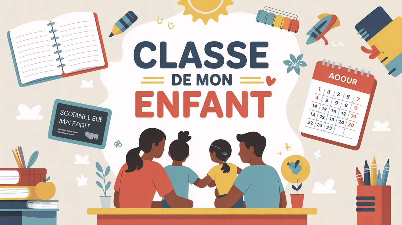 famille consulte classe enfant rentrée scolaire