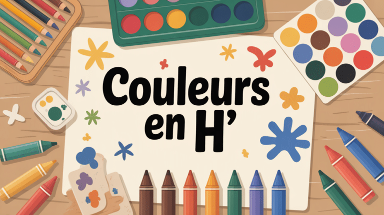 Palette couleurs H Petit Bac vue de dessus