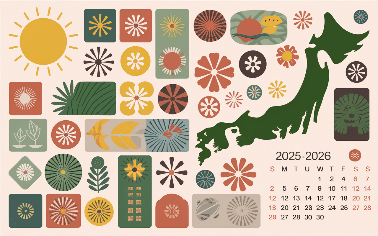 Tableau illustre dates vacances scolaires Japon 2025-2026