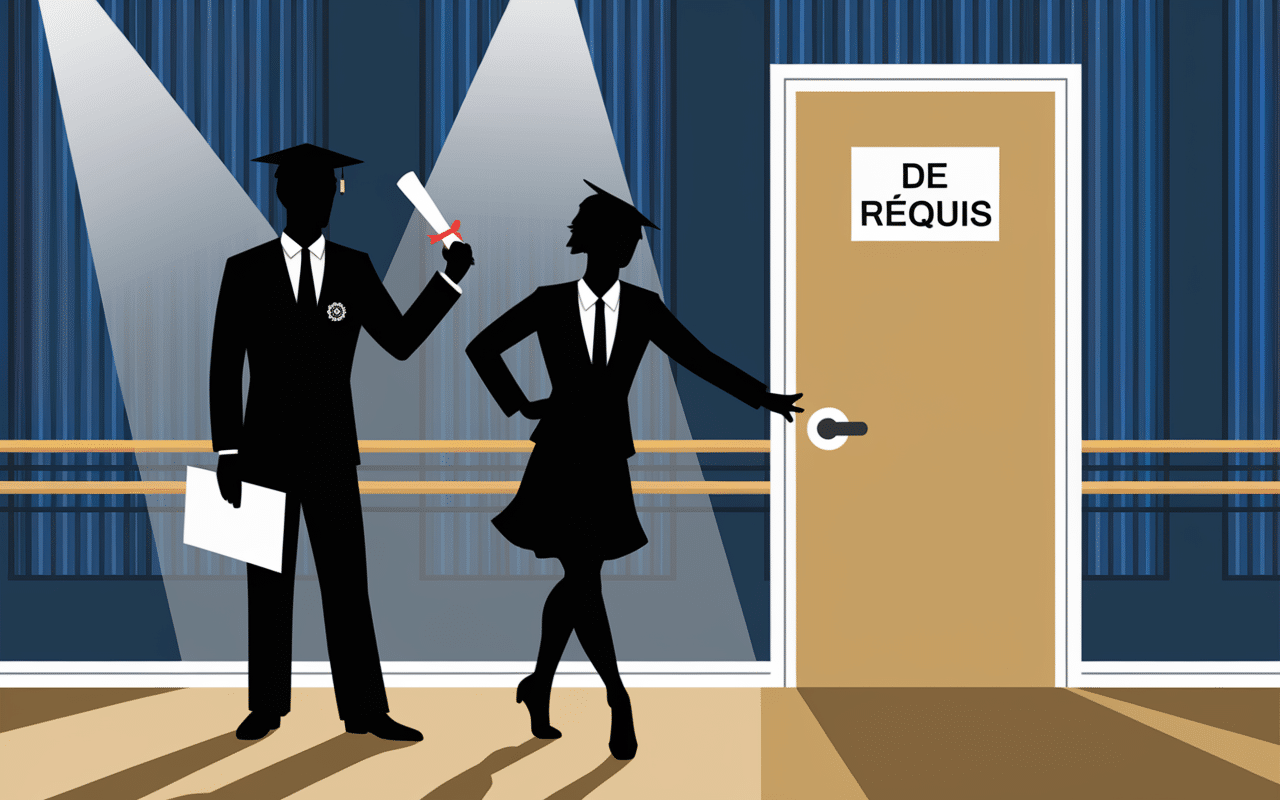 Silhouettes salle diplome exigence DE danse