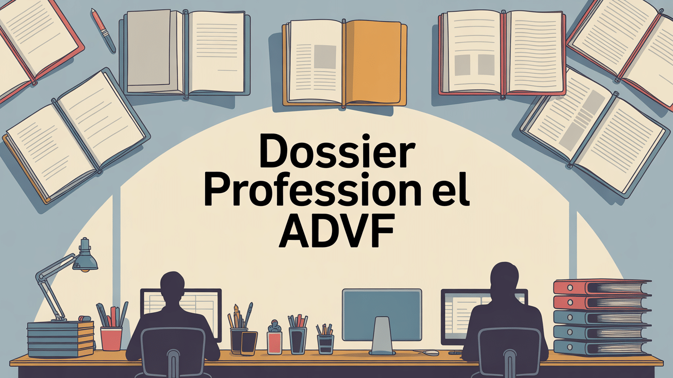 bureau avec dossier professionnel advf ouvert
