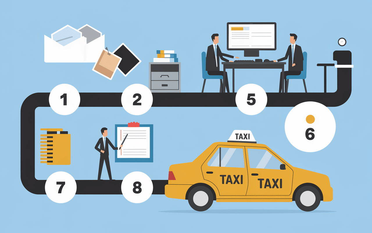 parcours devenir taxi conventionne panneaux numerotes