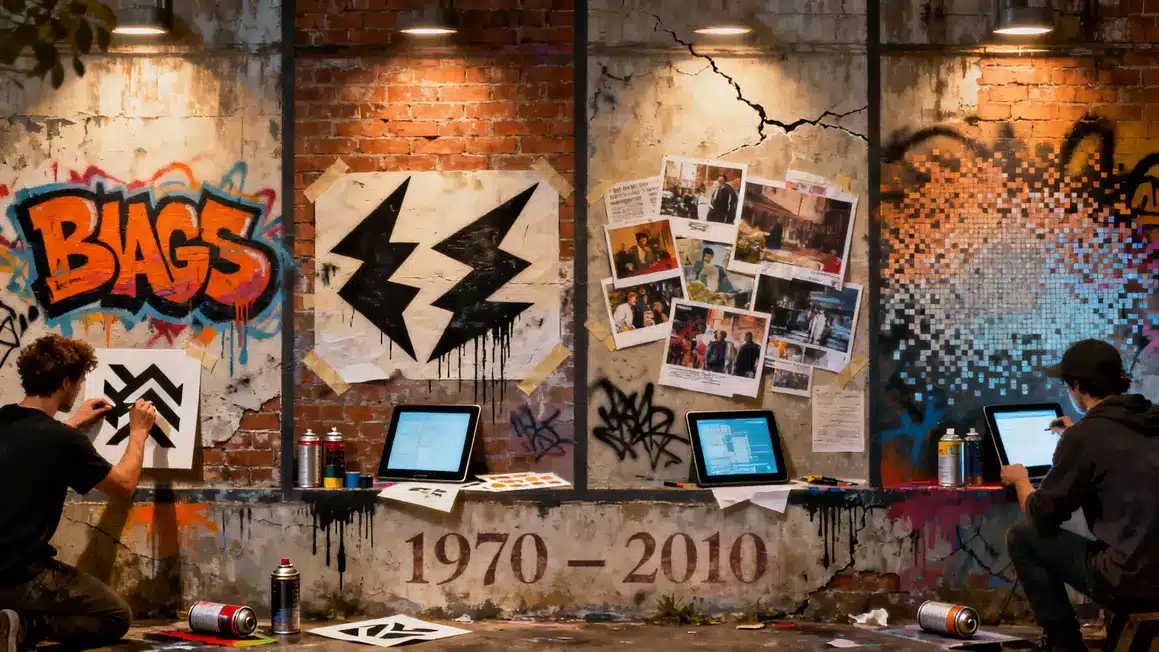 Techniques street art mur graffiti 1970-2010