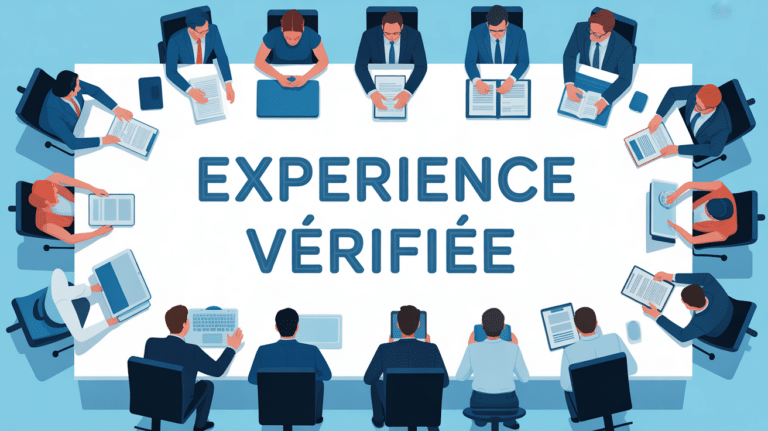 Visuel experience verifiee profils professionnels