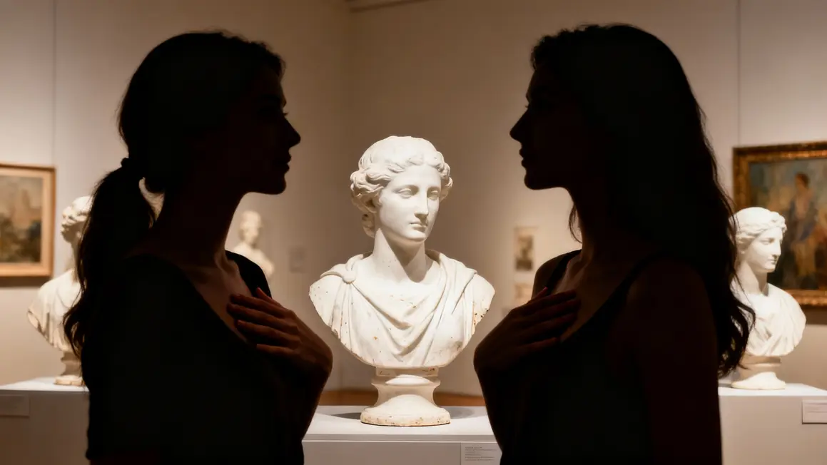 Femmes silhouettes bustes blancs main poitrine, sensibilisation artistique cancer du sein