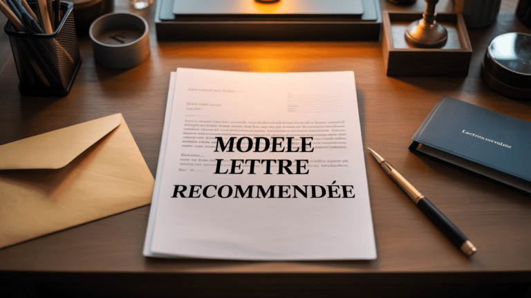 Lettre recommandee sur bureau administratif